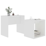 Coffee Table Set White 18.9"x11.8"x17.7" Chipboard