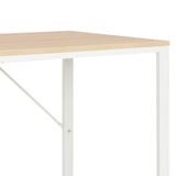 Computer Desk White and Oak 47.2"x23.6"x28.7"