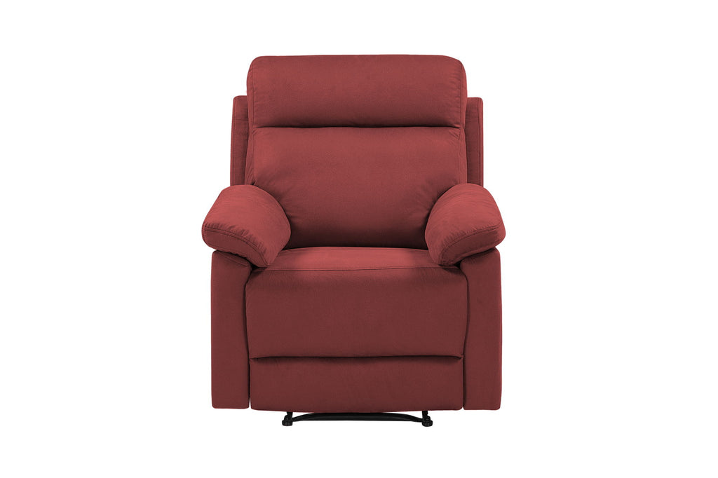 RELAX LOUNGE MANUAL RECLINER RED FABRIC