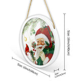 Christmas Decoration Santa Claus Hanging Wall Art Home Indoor Outdoor with Rope