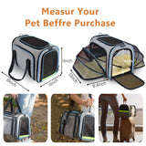 Cat Carrier TSA Airline Approved with Ventilation for Small Medium Cats Dogs Puppies with Big Space 5 Mesh Windows 4 Open Doors