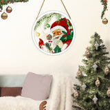 Christmas Decoration Santa Claus Hanging Wall Art Home Indoor Outdoor with Rope