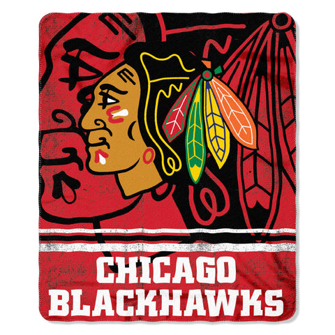 Blackhawks OFFICIAL National Hockey League, "Fade Away" 50"x 60" Fleece Throw by The Northwest Company