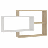 Wall Shelves White and Sonoma Oak 40.9"x7.9"x23.6" Chipboard