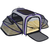 Cat Carrier TSA Airline Approved with Ventilation for Small Medium Cats Dogs Puppies with Big Space 5 Mesh Windows 4 Open Doors