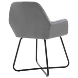 Dining Chairs 4 pcs Gray Velvet