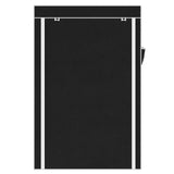 64" Portable Closet Storage Organizer Wardrobe Clothes Rack with Shelves Black RT