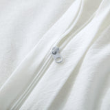 100% Washed Cotton Duvet Cover Set, Durable Fade-Resistant Natural Bedding Set (No Comforter)