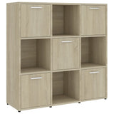 Book Cabinet Sonoma Oak 35.4"x11.8"x35.4" Chipboard