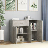 Sideboard Concrete Gray 34.6"x11.8"x27.6" Chipboard