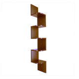 Wood Corner 5 Tiers Wall Shelf Zig Zag Wooden Shelves Wooden Mount Rack Home Furniture Walnut Floating Shelves