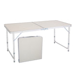 US Stock Home Use Aluminum Alloy Portable Folding Table White Outdoor Picnic Camping Dining Party Indoor RT