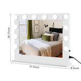 Vanity Mirror with Lights 14 Dimmable LED Bulbs for Dressing Room & Bedroom, Tabletop or Wall-Mounted