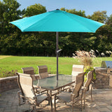 7.5ft Outdoor Patio Umbrella for Inground Pool Balcony Backyard Blue