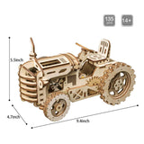 Robotime ROKR DIY 3D Wooden Puzzle Mechanical Gear Drive Tractor