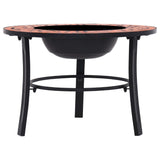 Mosaic Fire Pit Terracotta 26.8" Ceramic