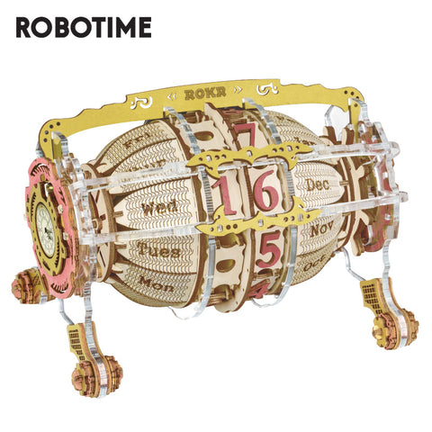 Robotime ROKR Time Engine  Calendar 3d Wooden Puzzle