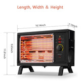 RH-02 ETL Portable Radiant Heater Indoor Space Heater Rapid Heating with Adjustable Thermostat