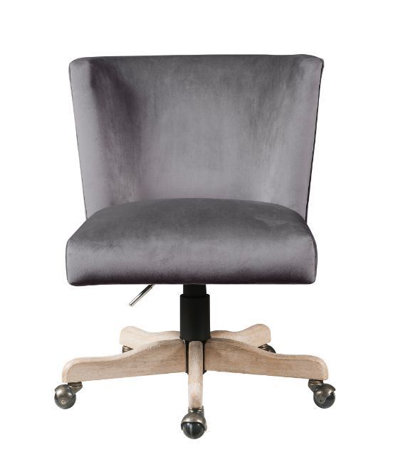 Cliasca Office Chair, Gray Velvet AL