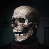 Halloween Mask Scary Full Head Skull Masks with Moving Jaw Realistic Latex Skeleton Props Cosplay Party Costume