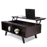 Lift Top Coffee Table with Hidden Compartment & Open Storage Shelf, Modern Furniture for Home, Living Room