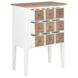 Sideboard White 21.3"x11.8"x31.5" Solid Wood