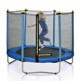 60" Round Outdoor Trampoline with Enclosure Netting RT