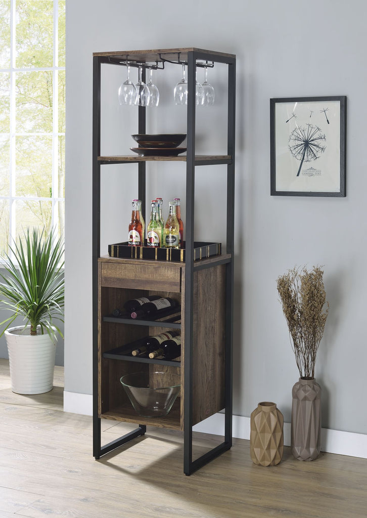 ACME Narik Wine Rack, Weathered Oak YF