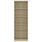 5-Tier Book Cabinet Sonoma Oak 23.6"x9.4"x68.9" Chipboard