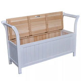 Storage Bench 49.6"x16.5"x29.5" Wood White