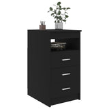 Drawer Cabinet Black 15.7"x19.7"x29.9" Chipboard