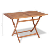 Folding Garden Table 47.2"x27.6"x29.5" Solid Teak Wood