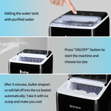 Ice Maker Black Plastic Transparent Cover/Display Commercial/Household XH