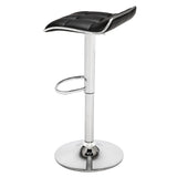 Set of 2 Adjustable Swivel Barstools, PU Leather with Chrome Base, Gaslift Pub Counter Chairs  YJ