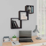 Cube Wall Shelves Gray 33.3"x5.9"x10.6" Chipboard