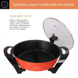 Liven Electric Shabu Shabu Hot Pot with Divider and Non-Stick Coating Electric Hot Pot 5L