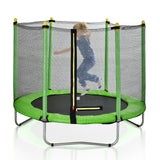 60" Round Outdoor Trampoline with Enclosure Netting RT