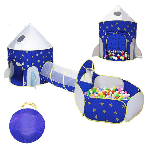 3 in 1 Rocket Ship Game Tent