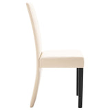 Dining Chairs 4 pcs Cream Faux Leather