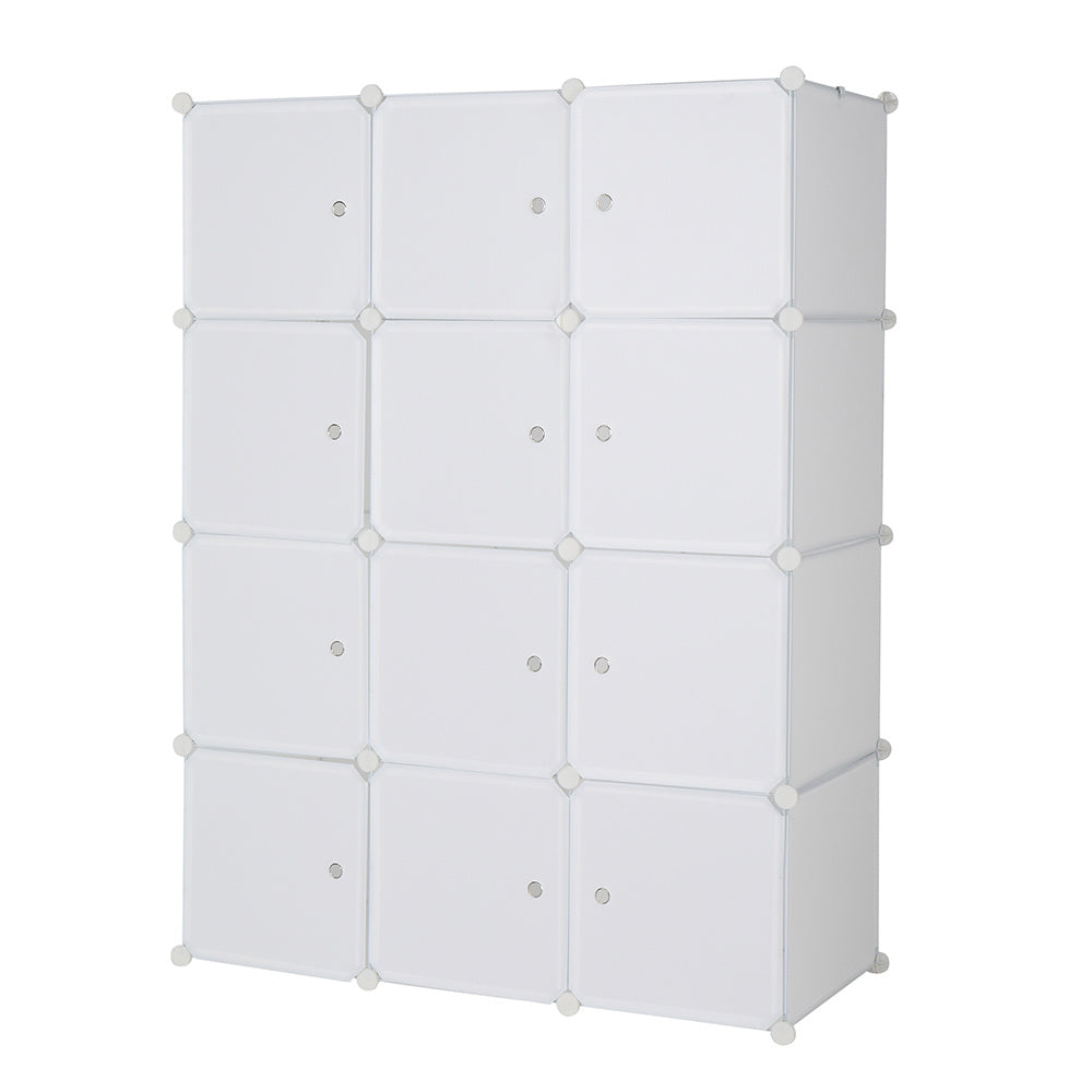 12 Cube Organizer Stackable Plastic Cube Storage Shelves