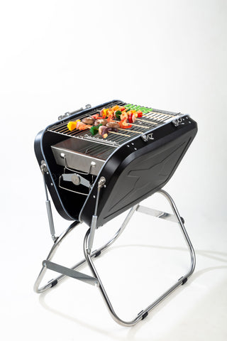 Portable Outdoor BBQ Household Stainless Steel BBQ - Black