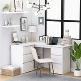 Corner Desk White 57.1"x39.4"x29.9" Chipboard