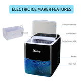 Ice Maker Black Plastic Transparent Cover/Display Commercial/Household XH