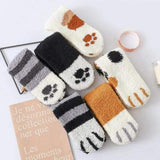 Free shipping Women Girls Winter Cat Claws Cute Thick Warm Sleep Floor Socks