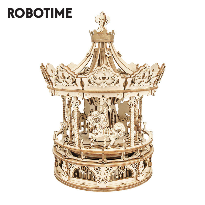 Robotime ROKR Music Box 3D Wooden Puzzle Game Assembly Model Building Kits