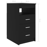 Drawer Cabinet Black 15.7"x19.7"x29.9" Chipboard