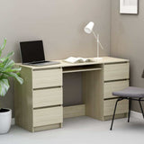 Writing Desk Sonoma Oak 55.1"x19.7"x30.3" Chipboard