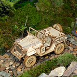 Robotime ROKR 3D Wooden Puzzle Toy Assembly Model Building Kits  Army Jeep