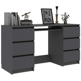 Writing Desk Gray 55.1"x19.7"x30.3" Chipboard