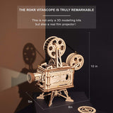 Robotime ROKR Hand Crank Projector Classic Film Vitascope 3D Wooden Puzzle Model Building